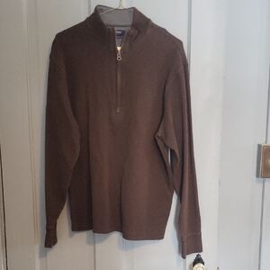 Daniel Cremieux Men's Chocolate Zip-Up Sweater